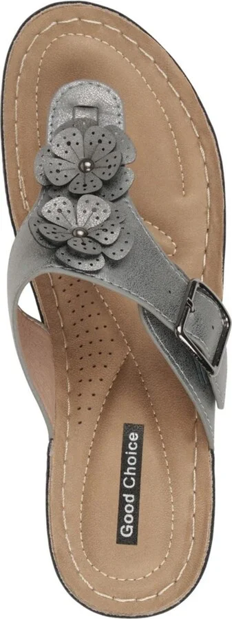 Gc Shoes Women's Narbonne Flower Wedge Sandals - Image 11