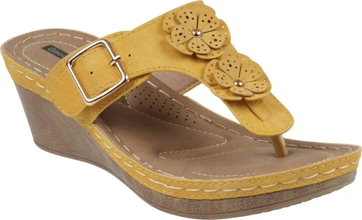 Gc Shoes Women's Narbonne Flower Wedge Sandals