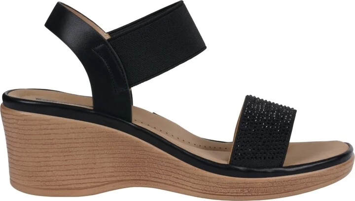 Gc Shoes Women's Nia Embellished Elastic Wedge Sandals - Image 2
