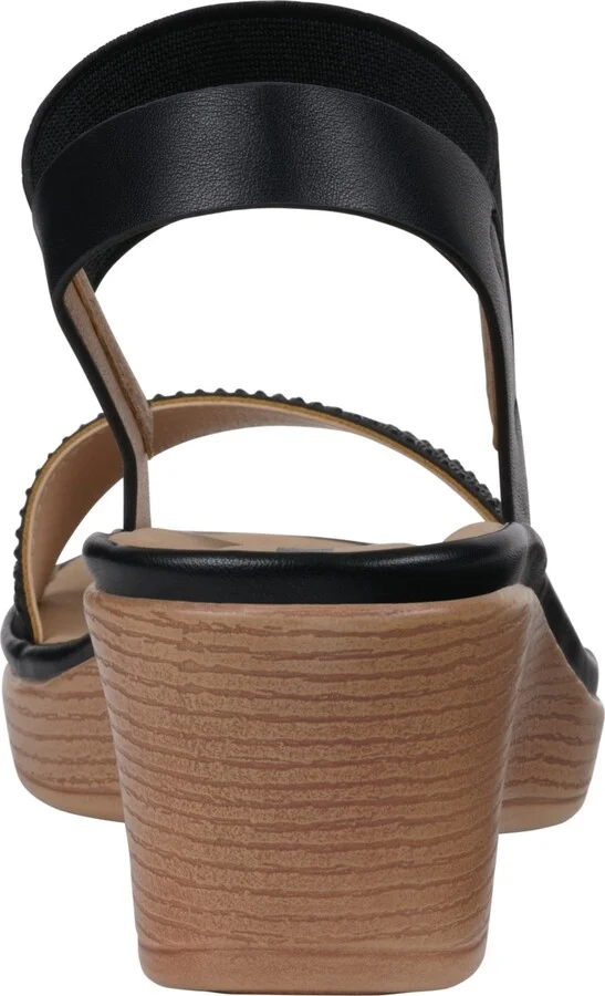 Gc Shoes Women's Nia Embellished Elastic Wedge Sandals - Image 3