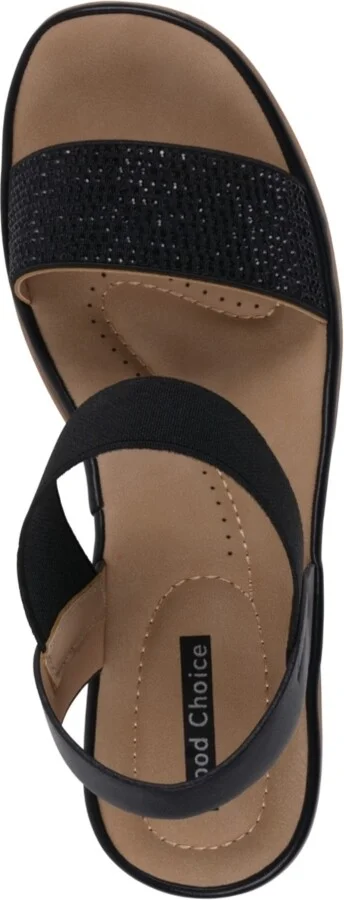 Gc Shoes Women's Nia Embellished Elastic Wedge Sandals - Image 4