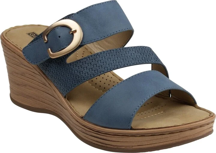 Gc Shoes Women's Odalis Buckle Comfort Wedge Sandals
