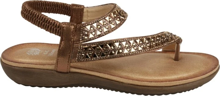 Gc Shoes Women's Reille Jeweled Asymmetrical Flat Sandals - Image 2
