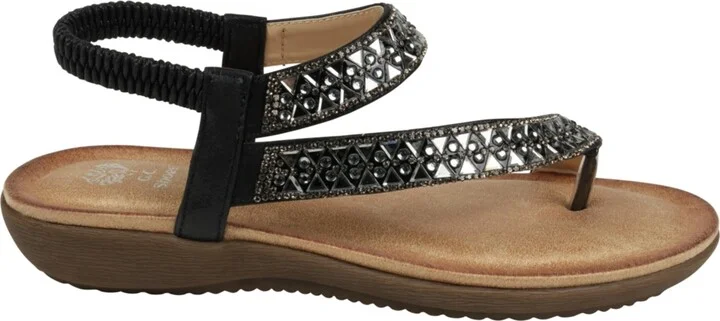 Gc Shoes Women's Reille Jeweled Asymmetrical Flat Sandals - Image 6