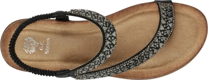 Gc Shoes Women's Reille Jeweled Asymmetrical Flat Sandals - Image 8