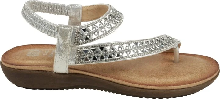 Gc Shoes Women's Reille Jeweled Asymmetrical Flat Sandals - Image 10