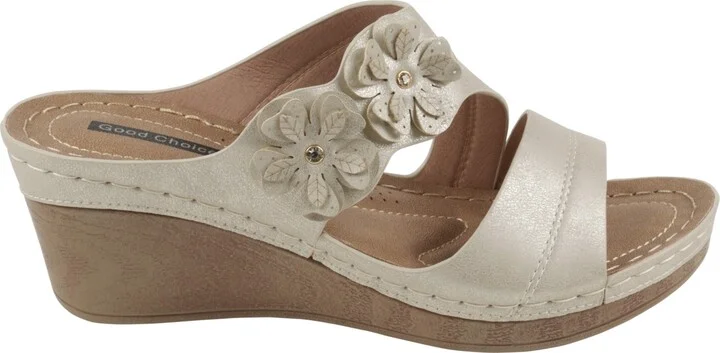 Gc Shoes Women's Rita Flower Wedge Sandals - Image 2