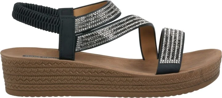 Gc Shoes Women's Ruby Embellished Cross Strap Wedge Sandals - Image 2