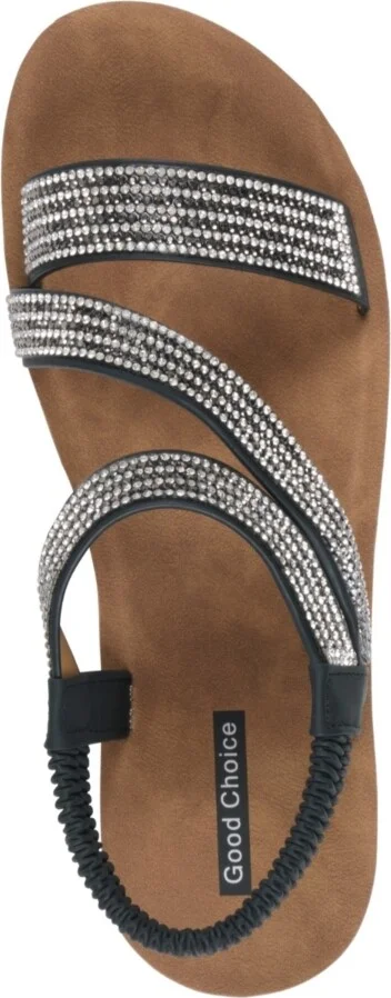 Gc Shoes Women's Ruby Embellished Cross Strap Wedge Sandals - Image 4