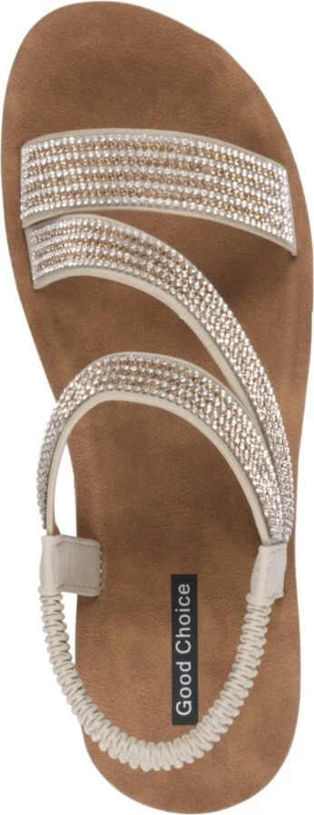 Gc Shoes Women's Ruby Embellished Cross Strap Wedge Sandals - Image 8