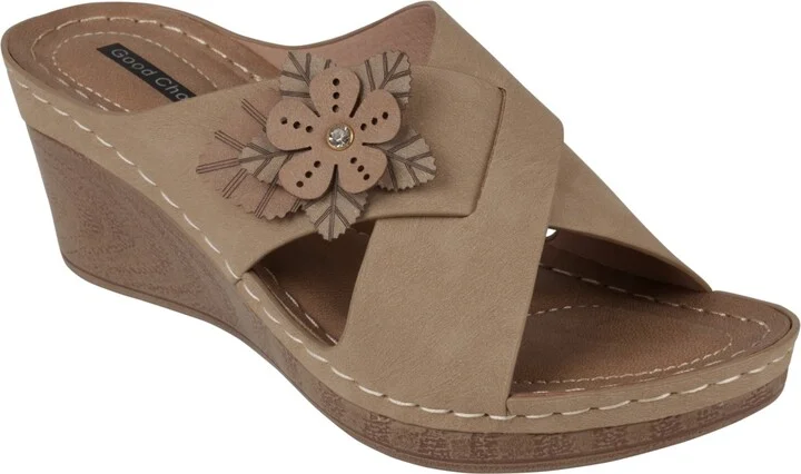 Gc Shoes Women's Selly Flower Wedge Sandals