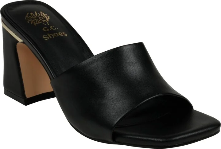 Gc Shoes Women's Soho Square Toe Block Heel Dress Sandals