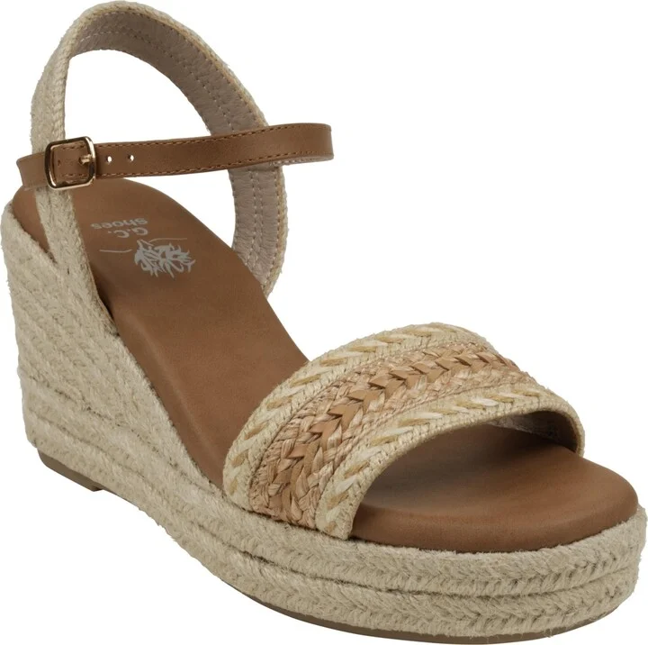 Gc Shoes Women's Solene Slingback Espadrille Wedge Sandals