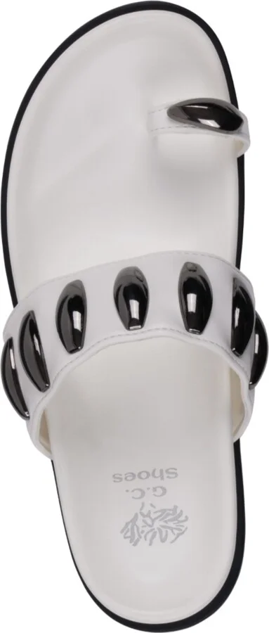 Gc Shoes Women's Sonya Toe Ring Footbed Flat Sandals - Image 4