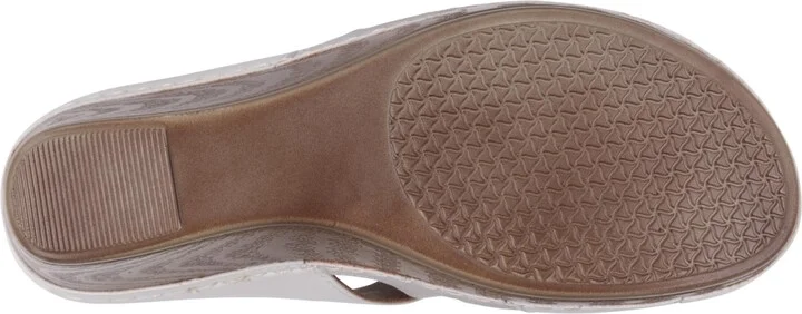 Gc Shoes Women's Spring Triple Band Flower Wedge Sandals - Image 5