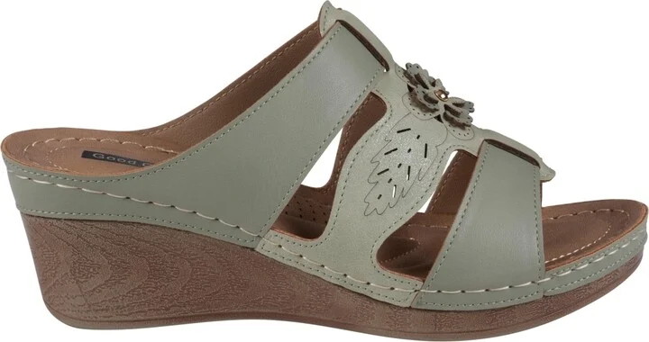 Gc Shoes Women's Spring Triple Band Flower Wedge Sandals - Image 11
