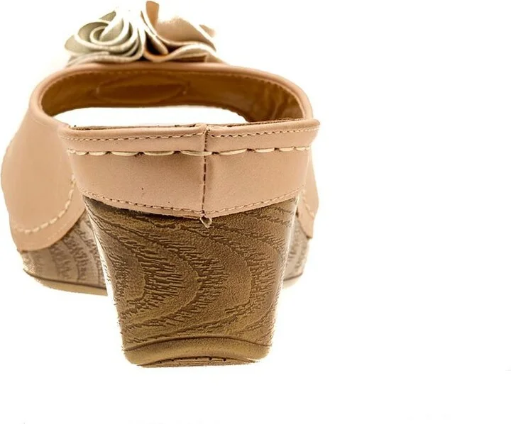 Gc Shoes Women's Sydney Rosette Wedge Sandals - Image 6