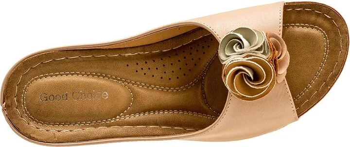 Gc Shoes Women's Sydney Rosette Wedge Sandals - Image 7