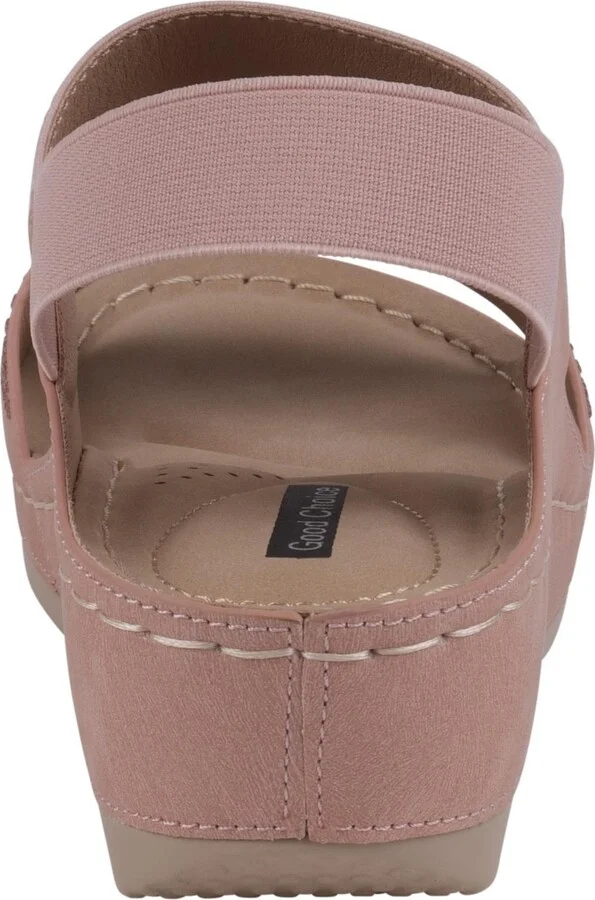 Gc Shoes Women's Tammy Embellished Elastic Double Band Wedge Sandals - Image 3