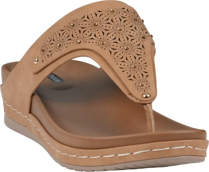 Gc Shoes Women's Tani Thong Wedge Sandals