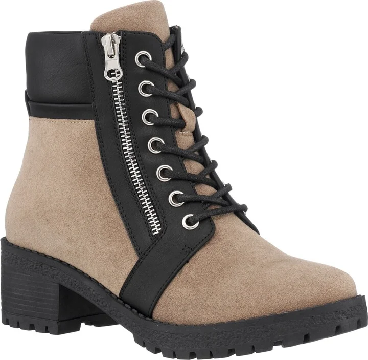Gc Shoes Women's Taylor Color Block Lace Up Combat Booties