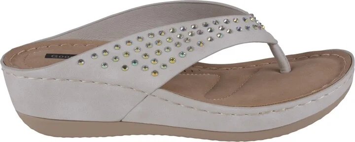 Gc Shoes Women's Tiana Embellished Comfort Wedge Sandals - Image 2