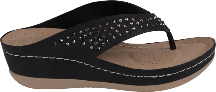 Gc Shoes Women's Tiana Embellished Comfort Wedge Sandals - Image 6
