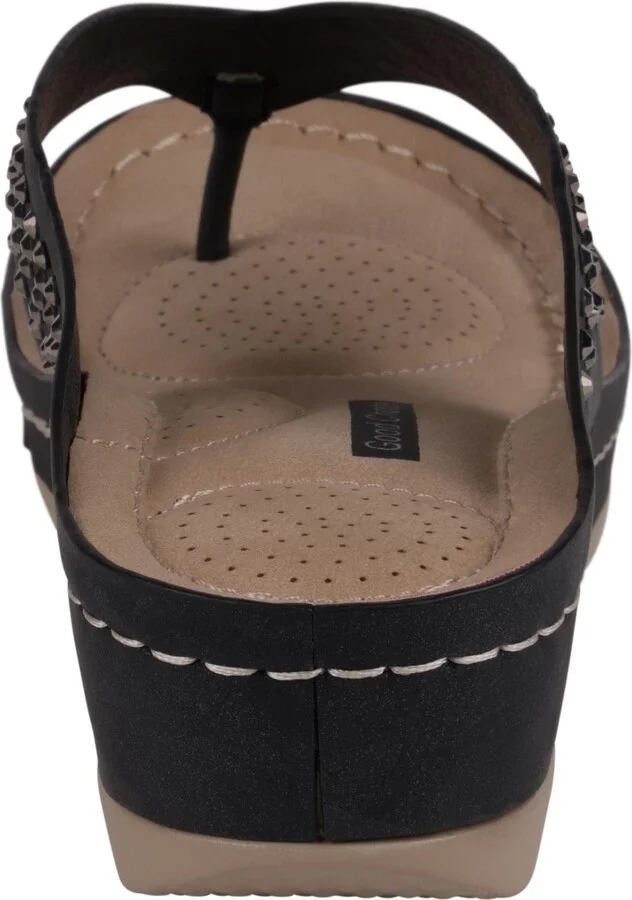 Gc Shoes Women's Tiana Embellished Comfort Wedge Sandals - Image 7