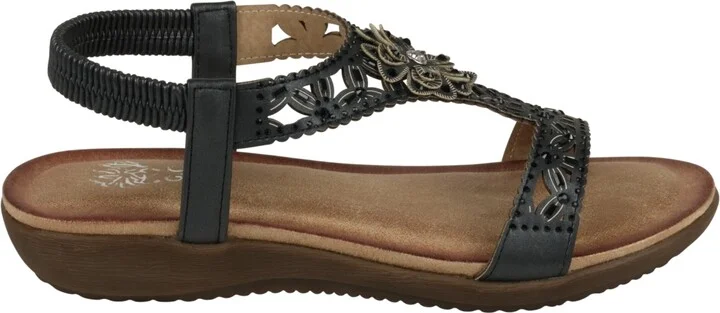 Gc Shoes Women's Toni Embellished Flower Slingback Flat Sandals - Image 2