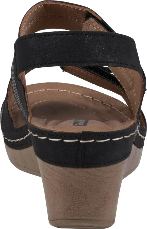 Gc Shoes Women's Tulip Stay-Put Double Band Flower Wedge Sandals - Image 11