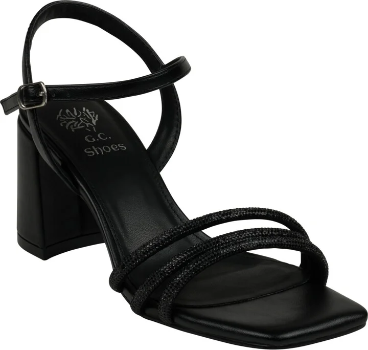 Gc Shoes Women's Tyra Embellished Block Heel Dress Sandals