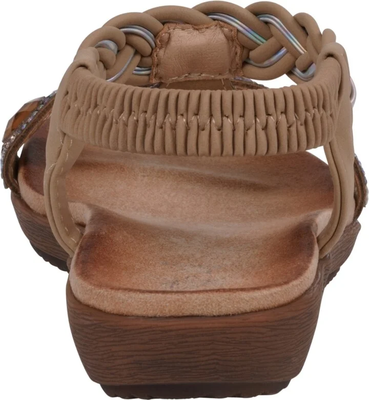 Gc Shoes Women's Victoria Jeweled Flat Sandals - Image 3