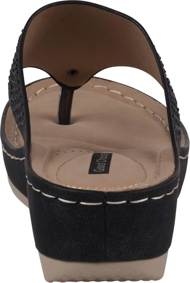 Gc Shoes Women's Wagner Embellished Thong Wedge Sandals - Image 3