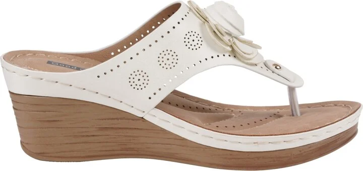 Gc Shoes Women's Willa Floral Wedge Sandals - Image 6