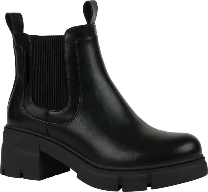 Gc Shoes Women's William Pull Tab Lug Sole Chelsea Booties