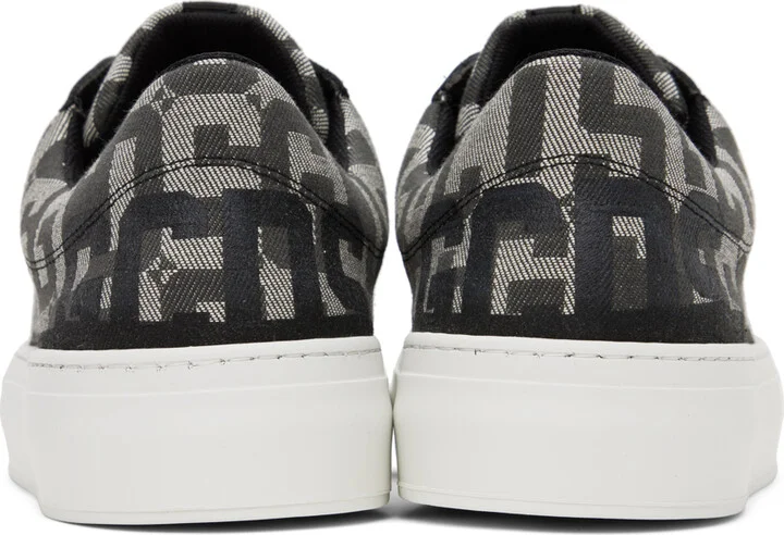 GCDS Black & Off-White Monogram Sneakers - Image 2