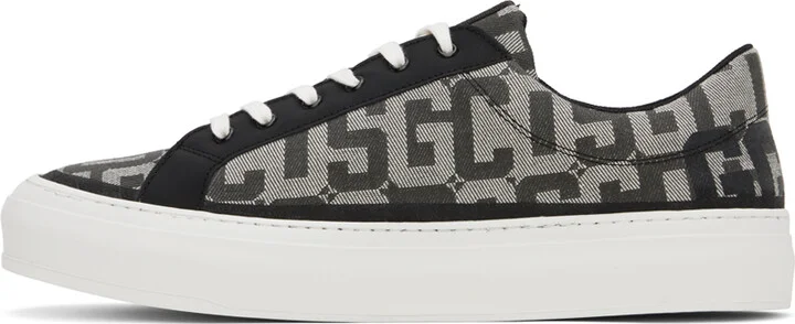 GCDS Black & Off-White Monogram Sneakers - Image 3