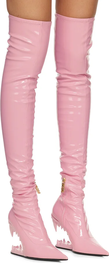 GCDS Pink Morso Boots - Image 4