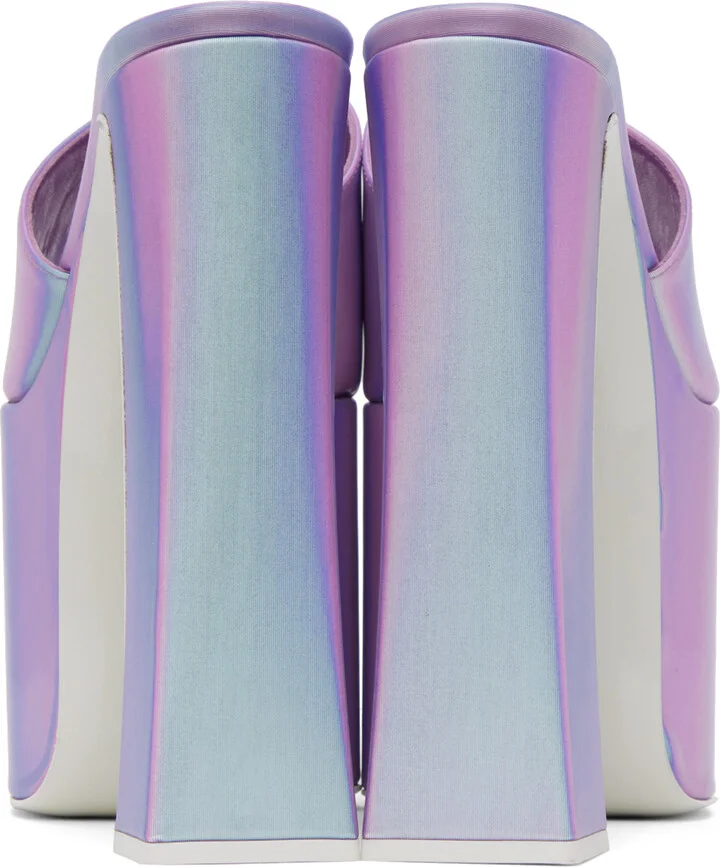 GCDS Purple Holographics Heeled Sandals - Image 2