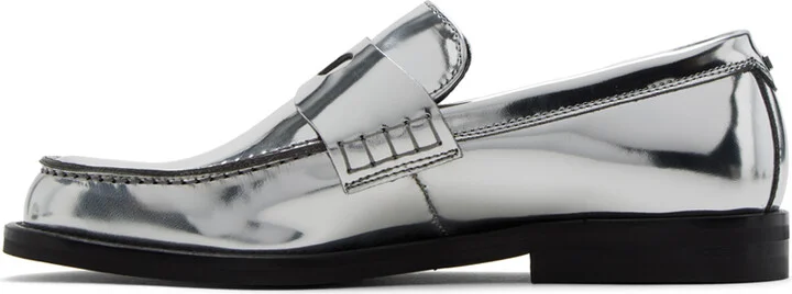 GCDS Silver Wirdo Loafers - Image 3