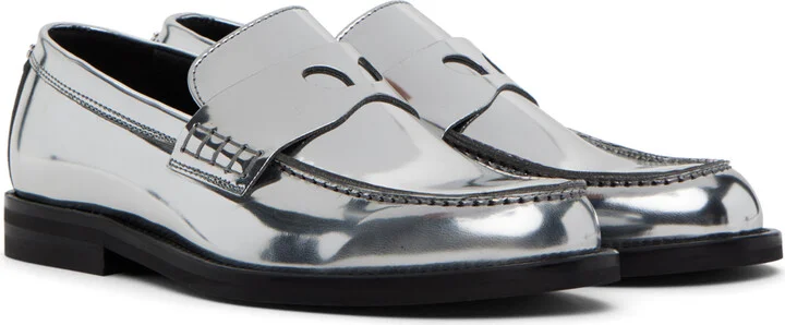 GCDS Silver Wirdo Loafers - Image 4