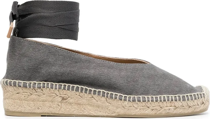 Gea ankle-tie wedge espadrilles
