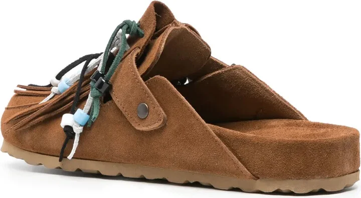 Gea tasseled suede mules - Image 3