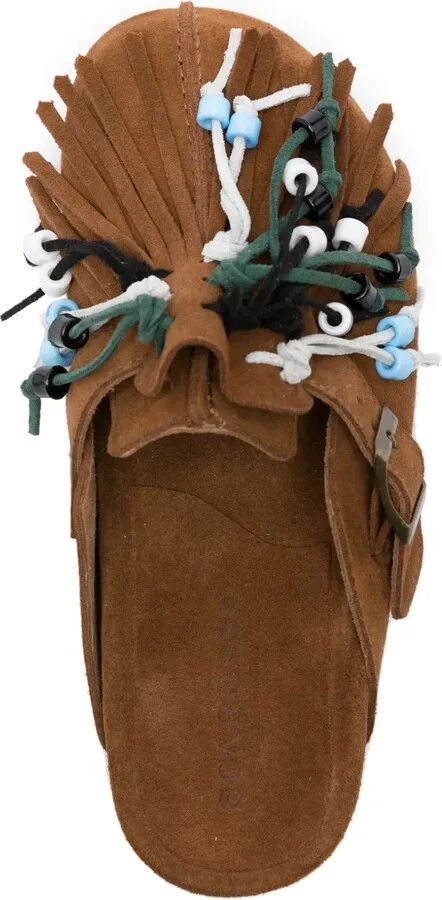Gea tasseled suede mules - Image 4