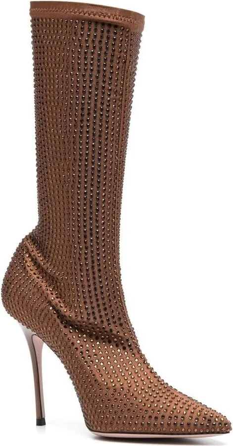 Gedebe Crystal Embellishment Heel Boots - Image 3
