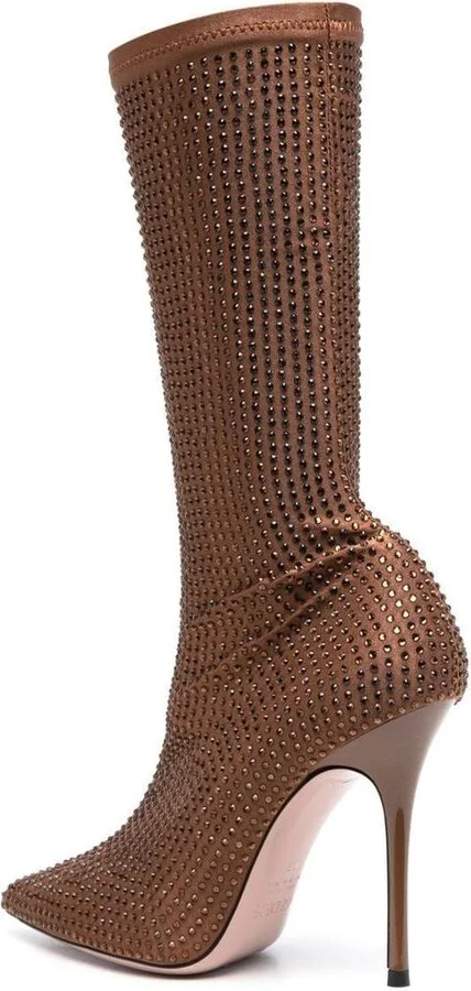 Gedebe Crystal Embellishment Heel Boots - Image 4