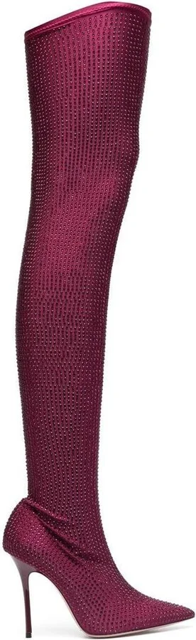 Gedebe Crystal Embellishment Heel Boots