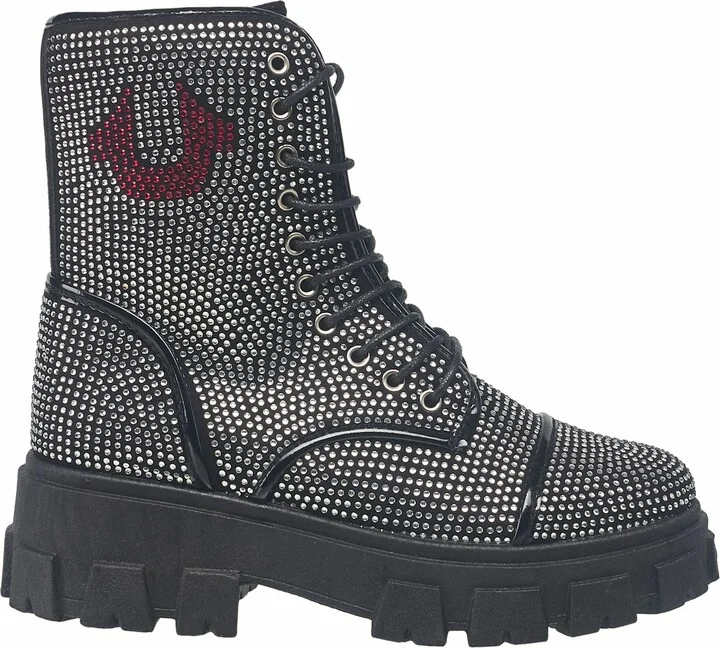 Gee Rhinestone Combat Boot - Image 2