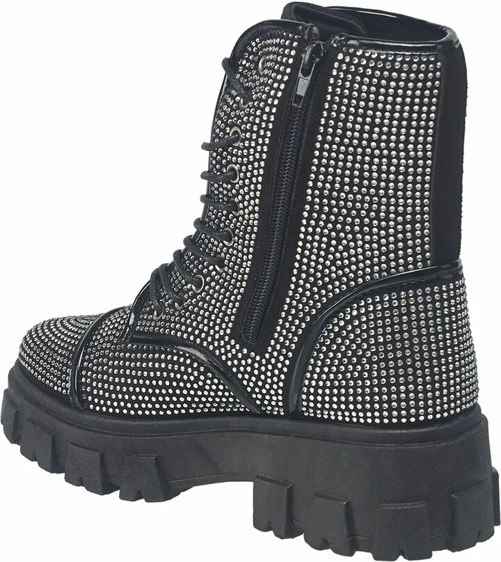 Gee Rhinestone Combat Boot - Image 3