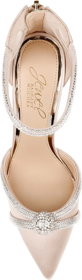 Geena Crystal Embellished Pointed Toe Ankle Strap Pump - Image 5